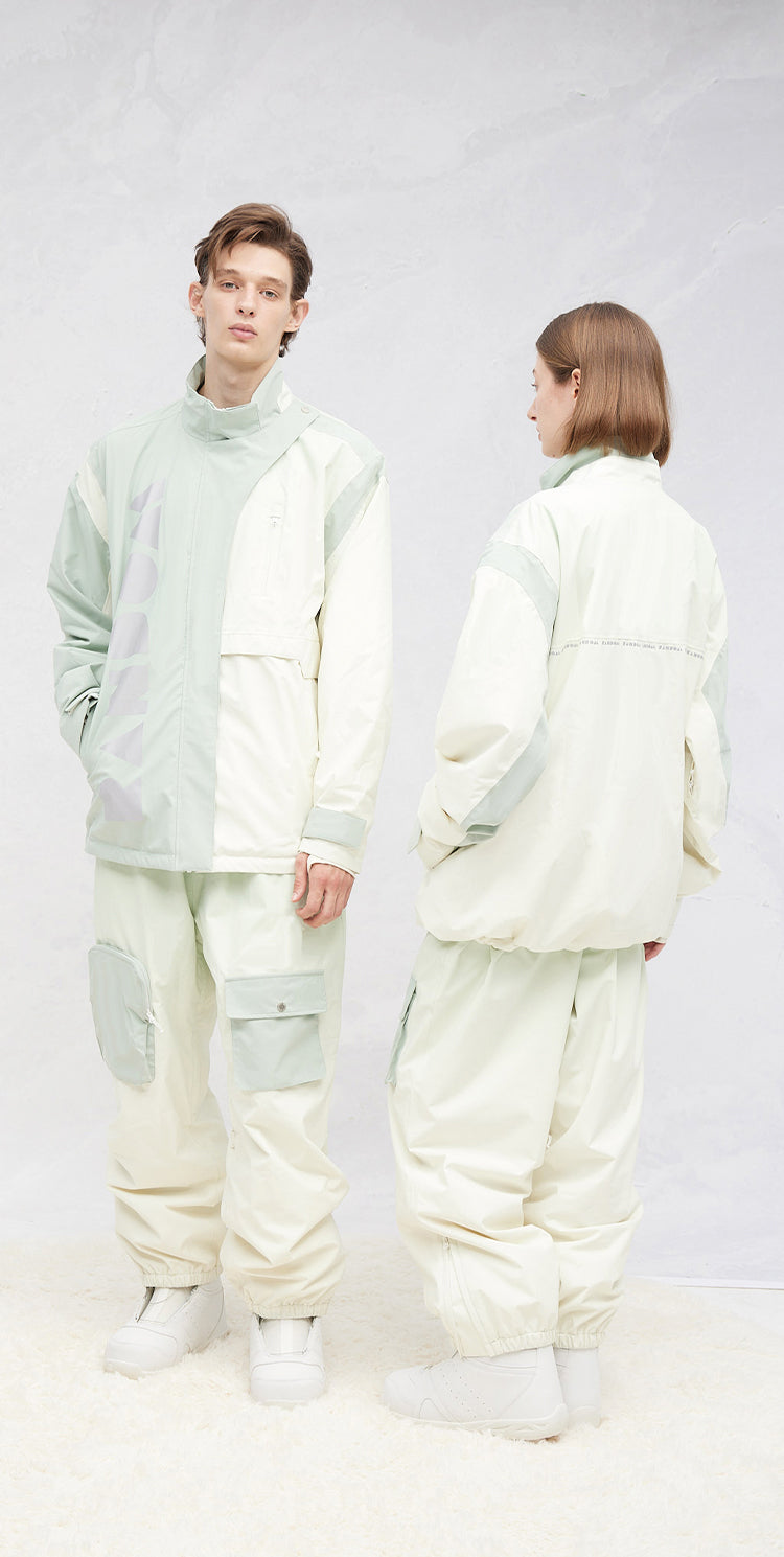 RandomPow Unisex Ombré Snow Suit Green