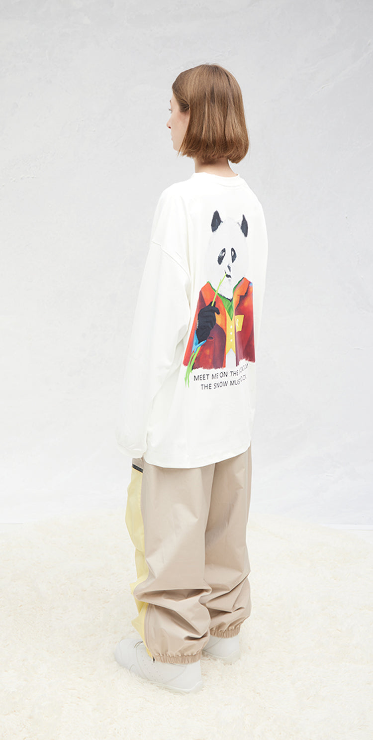 RandomPow Quick Dry Panda Print Oversize T-shirt