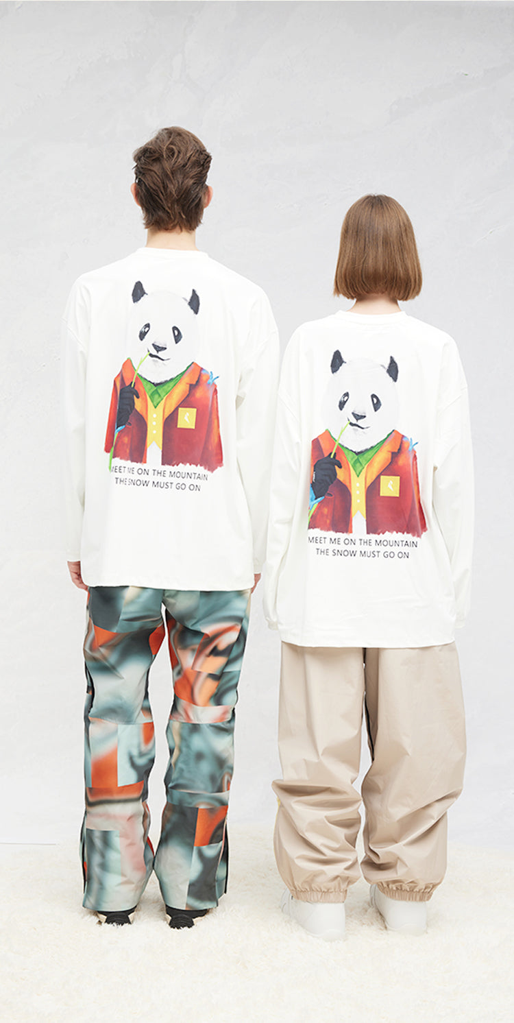 RandomPow Quick Dry Panda Print Oversize T-shirt