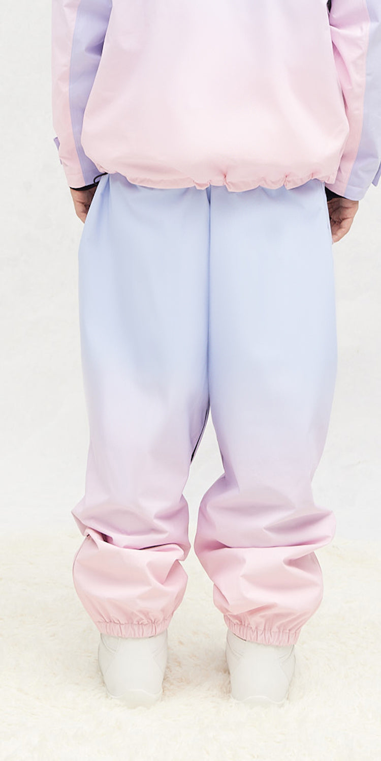 RandomPow Unisex Ombré Snow Pants PurplePink