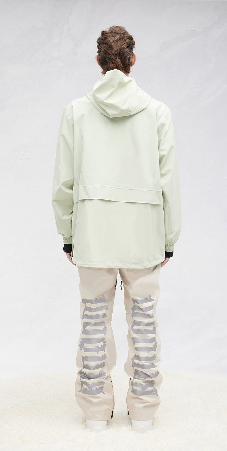 RandomPow PowDay Pullover Hooded Snow Jacket Matcha