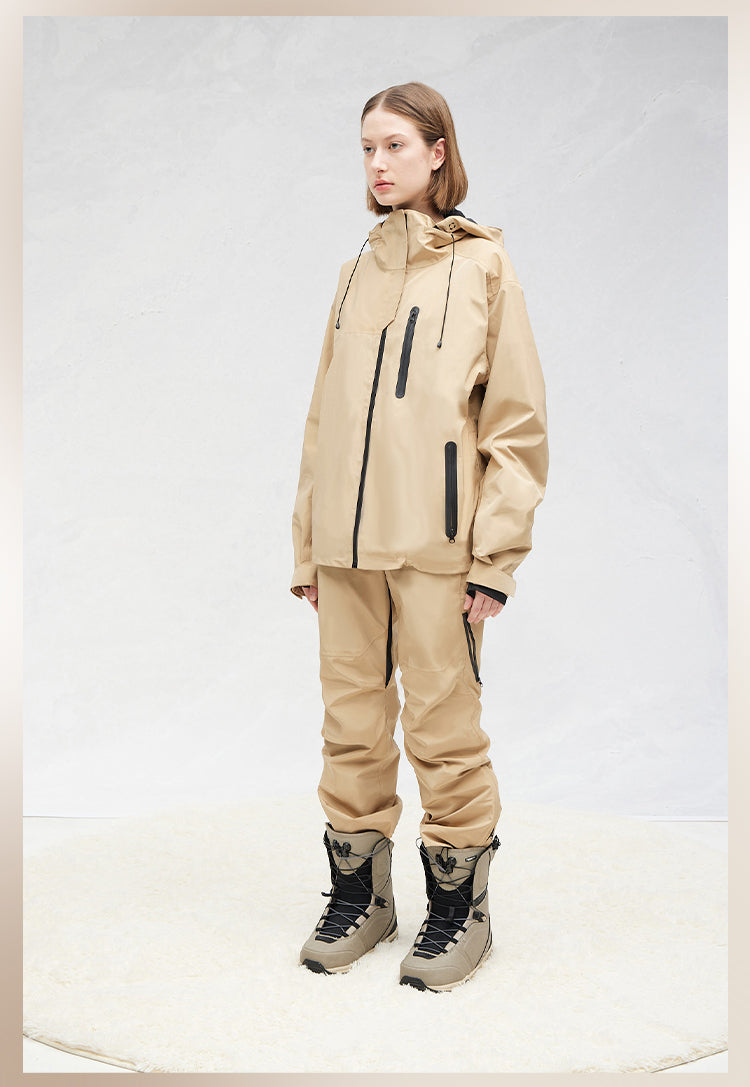 RandomPow Basic Snow Suit Khaki-Unisex