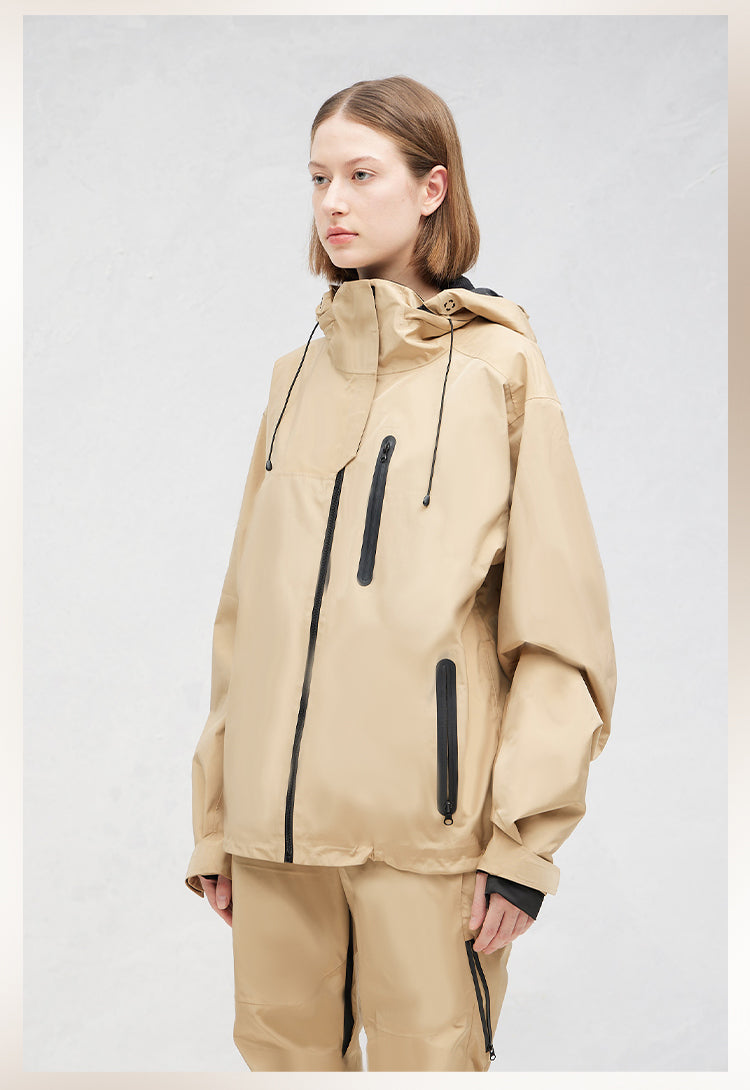 RandomPow Baisc Snow Jacket Khaki-Unisex