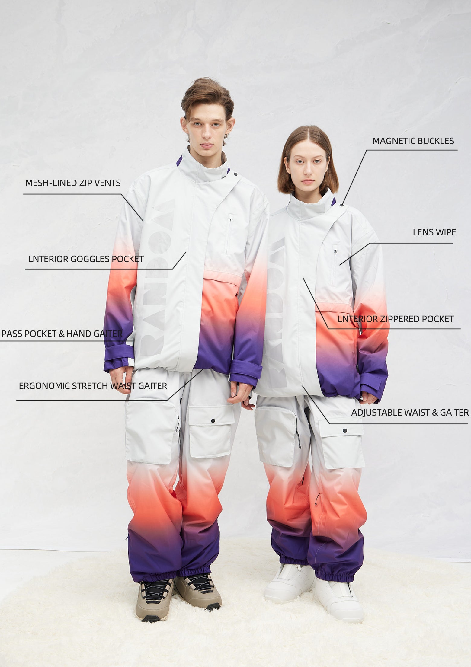 RandomPow Oversized Laser Snow Suit Unisex